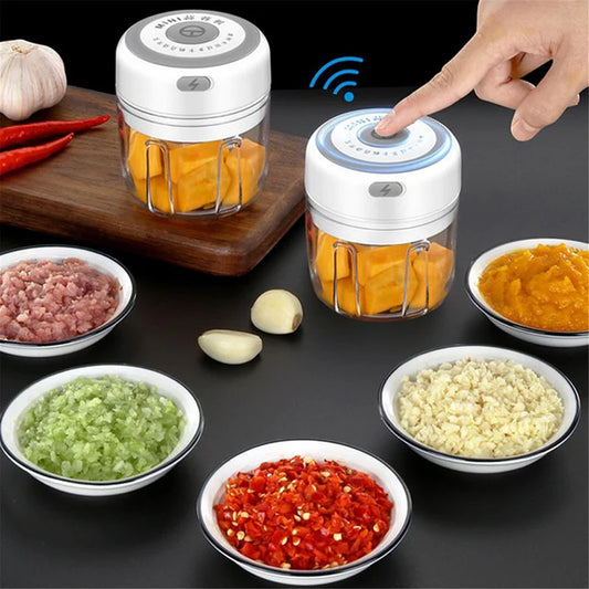 Garlic Masher Press USB Wireless Electric Mincer